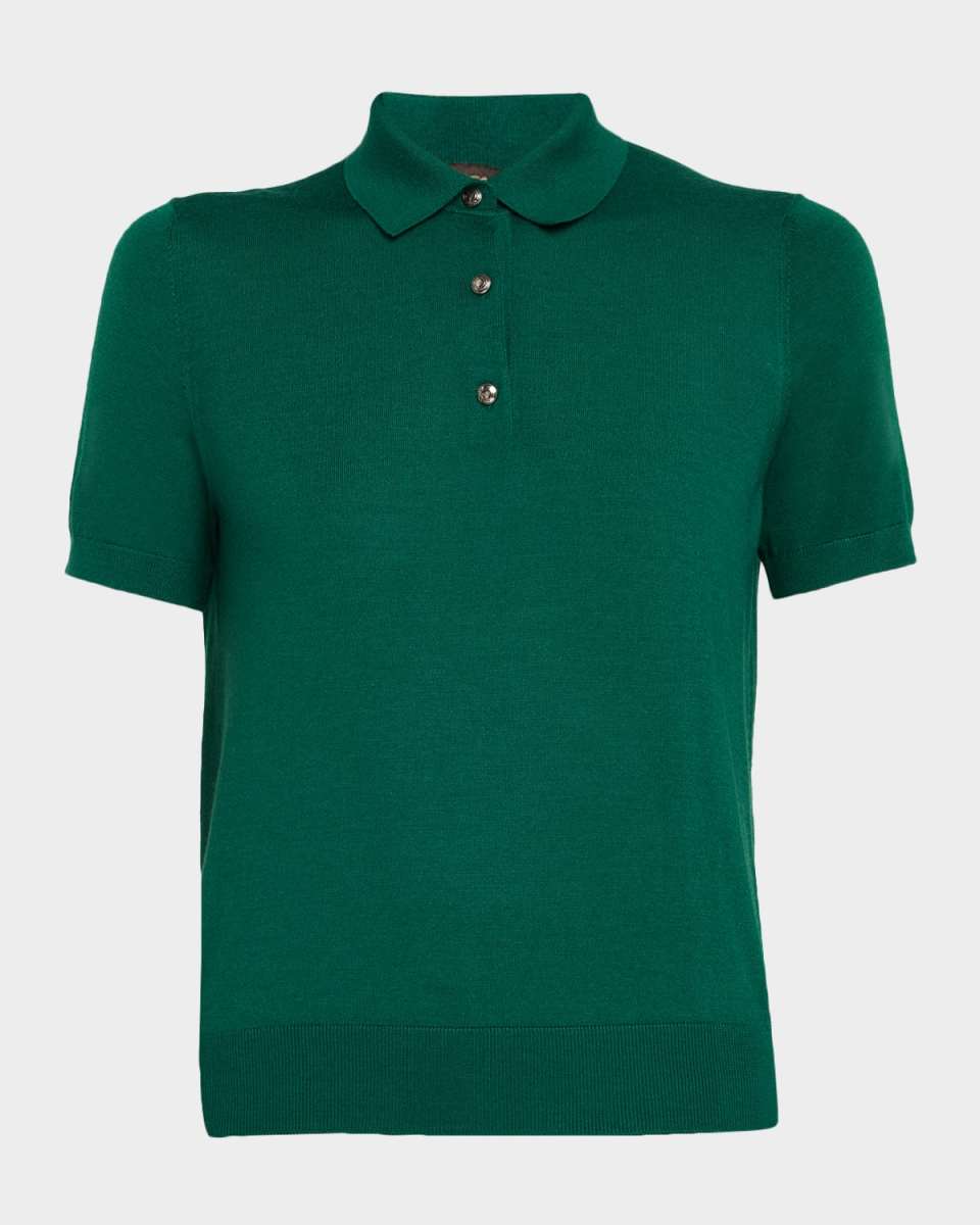 Sottile Cashmere Short-Sleeve Polo Shirt